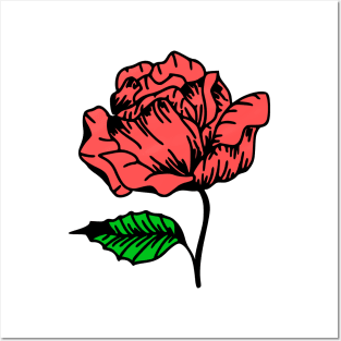 Aesthetic Red Rose Posters and Art